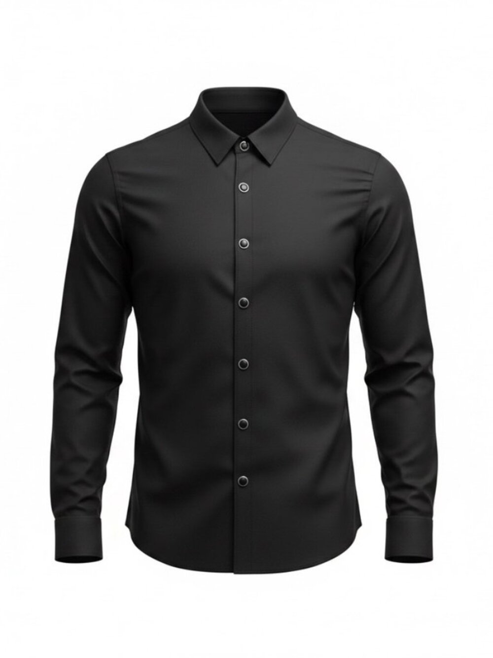 Karl Lagerfeld Paris Men’s Black Snap Button Shirt Size L Stretch Cotton
